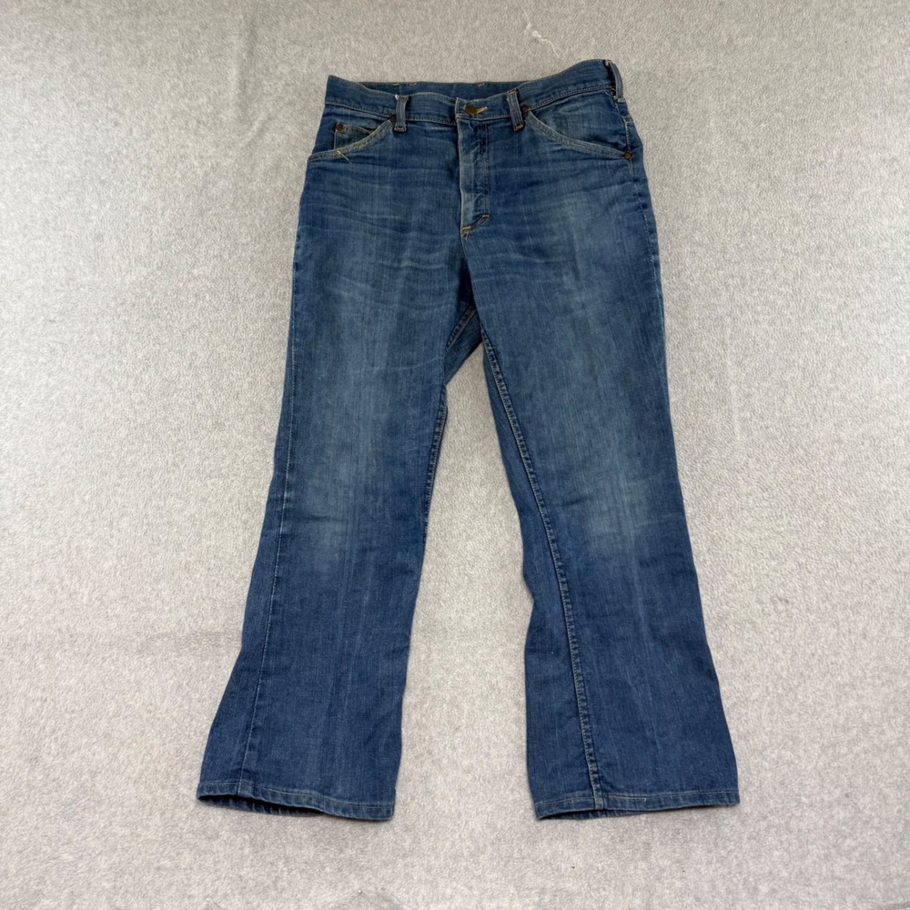 Lee Bootcut Jeans Mens 31x28 Blue Vintage Talon 70s 80s Denim Workwear USA Made